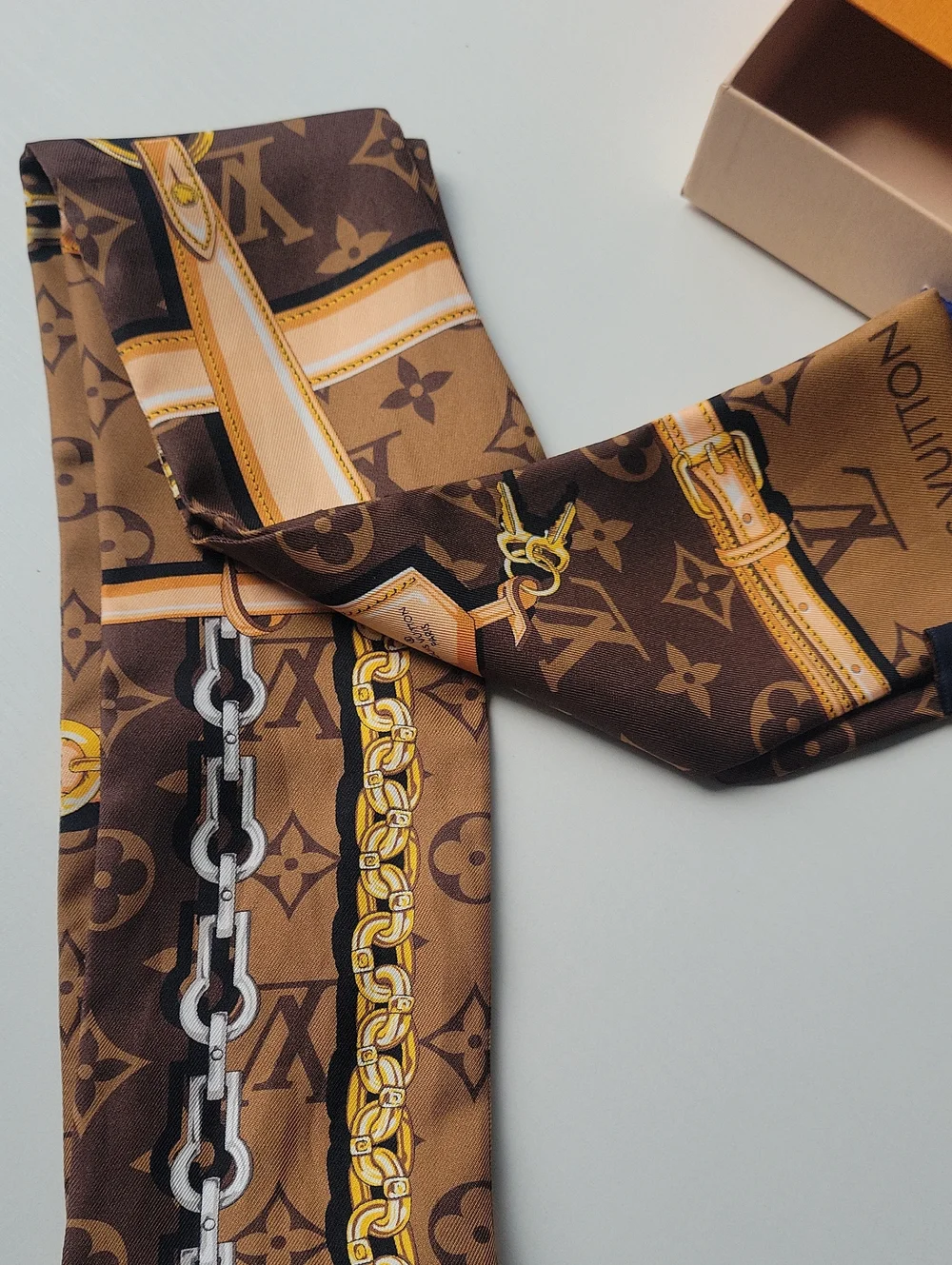 Louis Vuitton Brown Monogram Silk Bandeau